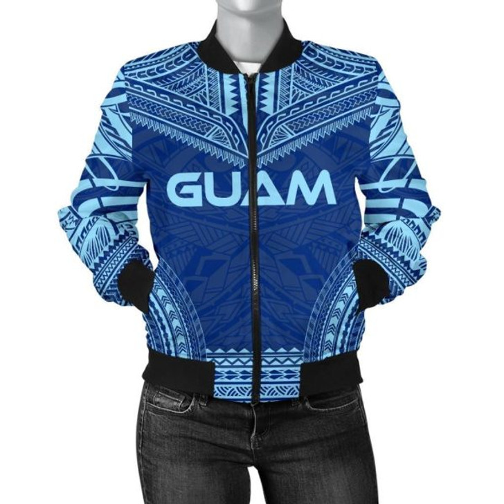FUNSTUFFPRINT Bomber Jacket Guam Flag Polynesian Chief 3D Bomber Jacket