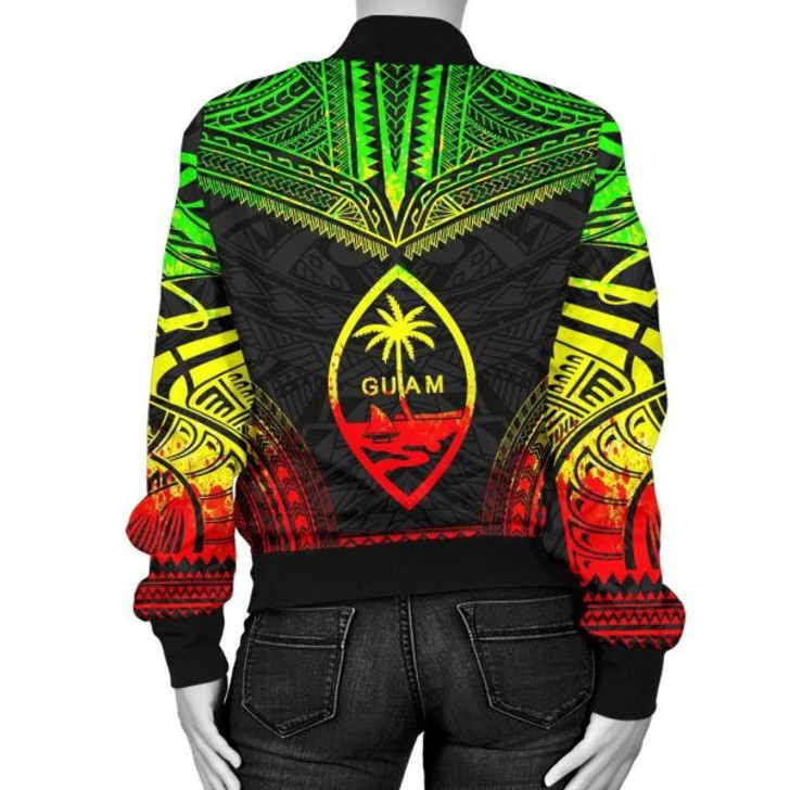 FUNSTUFFPRINT Bomber Jacket Guam Polynesian Chief – Reggae Version 3D Bomber Jacket