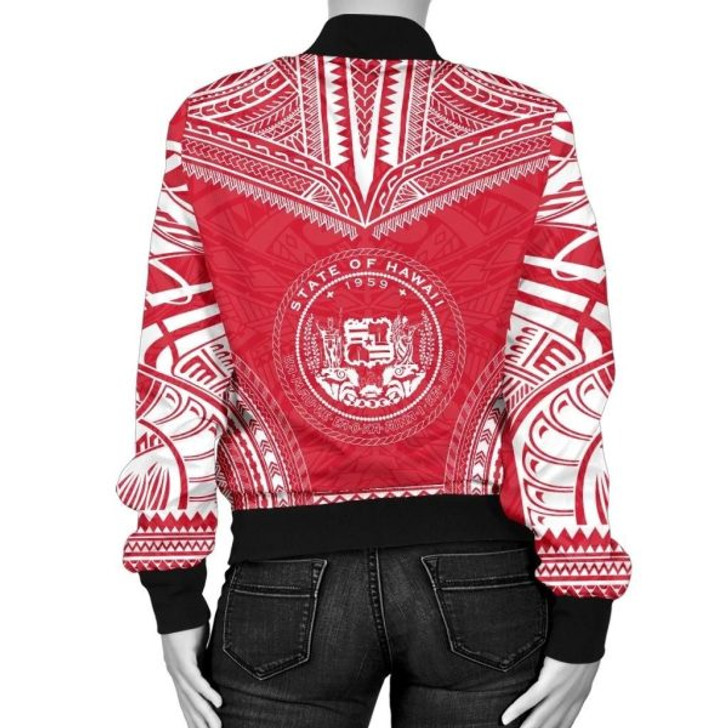 FUNSTUFFPRINT Bomber Jacket Hawaii Flag Polynesian Chief 3D Bomber Jacket