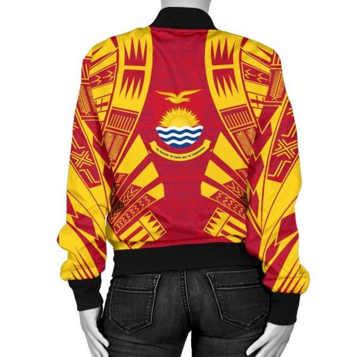 FUNSTUFFPRINT Bomber Jacket Kiribati Polynesian Tattoo Flag 3D Bomber Jacket