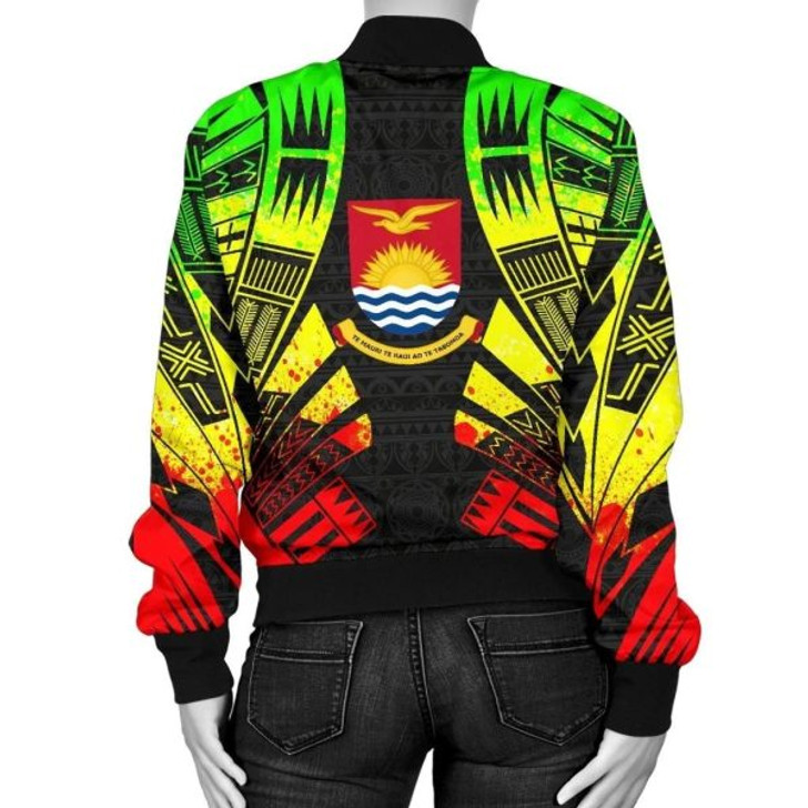 FUNSTUFFPRINT Bomber Jacket Kiribati Polynesian Tattoo Reggae 3D Bomber Jacket