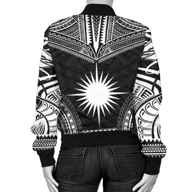 FUNSTUFFPRINT Bomber Jacket Marshall Islands Polynesian Chief – Black Version 3D Bomber Jacket