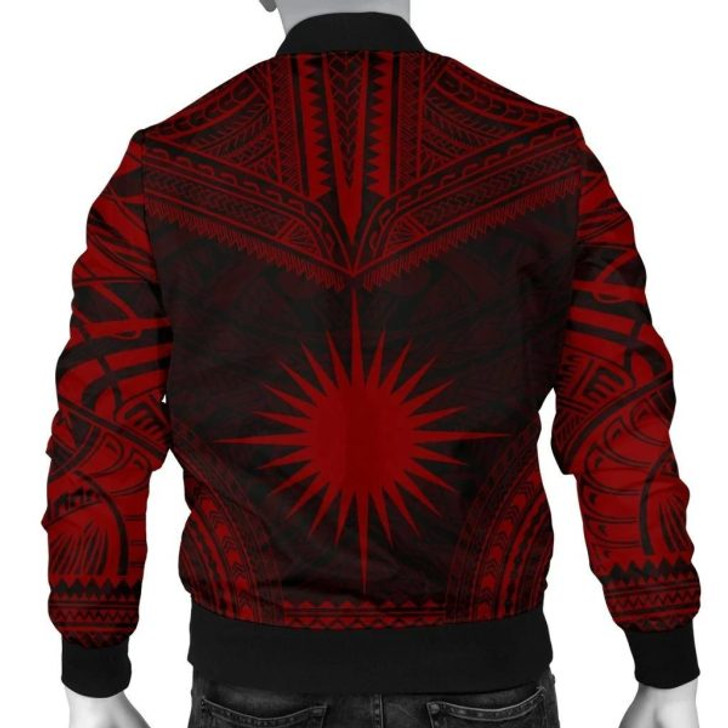 FUNSTUFFPRINT Bomber Jacket Marshall Islands Polynesian Chief – Red Version 3D Bomber Jacket