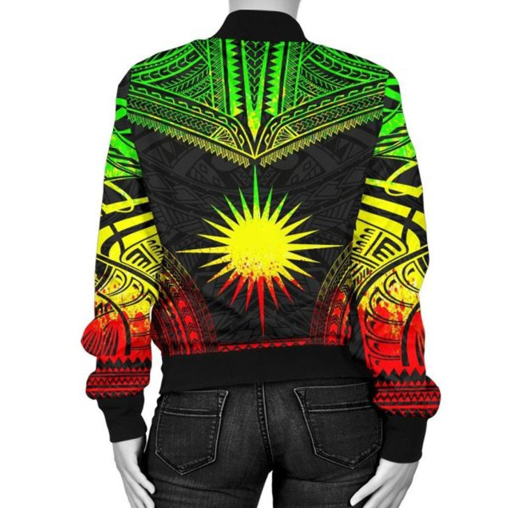 FUNSTUFFPRINT Bomber Jacket Marshall Islands Polynesian Chief – Reggae Version 3D Bomber Jacket