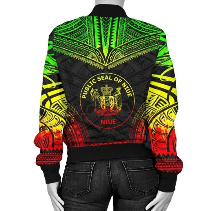 FUNSTUFFPRINT Bomber Jacket Niue Polynesian Chief – Reggae Version 3D Bomber Jacket