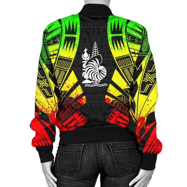 FUNSTUFFPRINT Bomber Jacket New Caledonia Polynesian Tattoo Reggae 3D Bomber Jacket