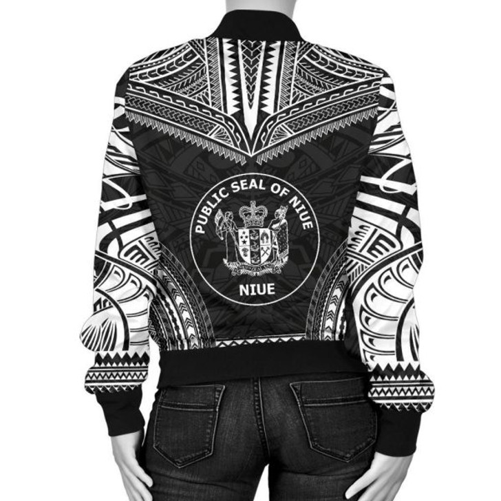 FUNSTUFFPRINT Bomber Jacket Niue Polynesian Chief – Black Version 3D Bomber Jacket