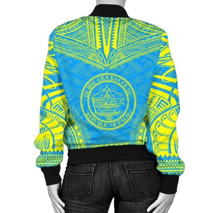 FUNSTUFFPRINT Bomber Jacket Palau Flag Polynesian Chief 3D Bomber Jacket