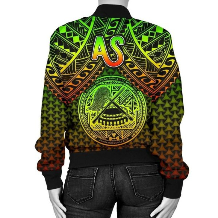 FUNSTUFFPRINT Bomber Jacket Polynesian American Samoa – Reggae Vintage Polynesian Patterns 3D Bomber Jacket