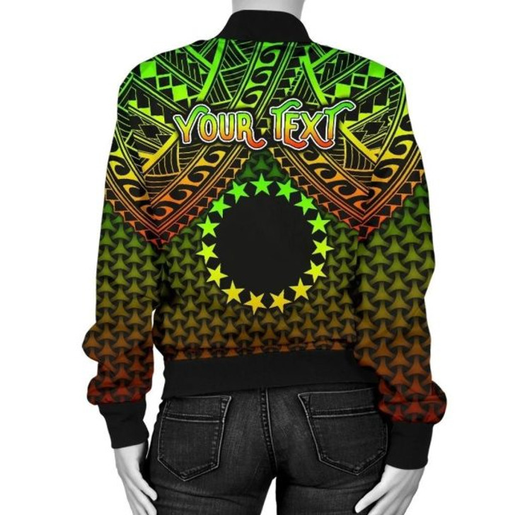 FUNSTUFFPRINT Bomber Jacket Polynesian Cook Islands Personalised – Reggae Vintage Polynesian Patterns 3D Bomber Jacket