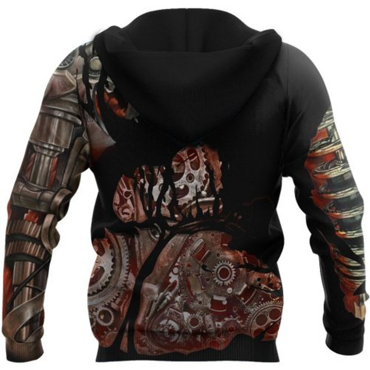 FUNSTUFFPRINT Mechanic 3D Hoodie Black  3D Hoodie and Zip Hoodie