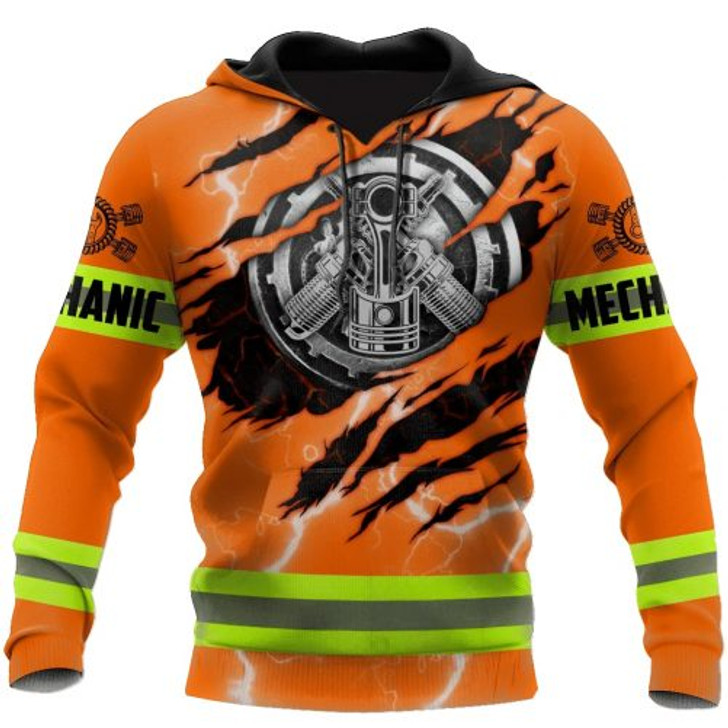 FUNSTUFFPRINT  Mechanic 3D Hoodie For Men 3D Hoodie and Zip Hoodie