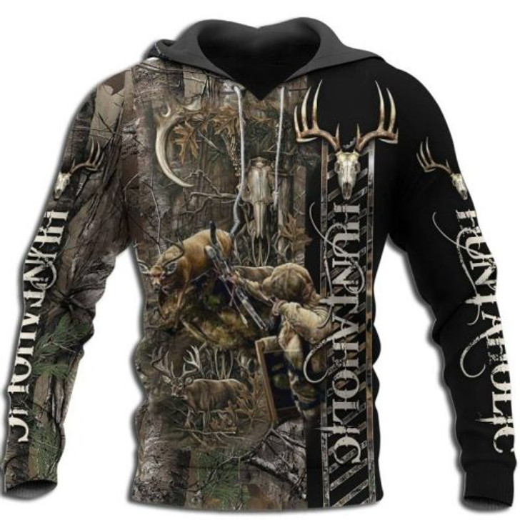 FUNSTUFFPRINT  Hunting 3D All Over Hoodie Huntaholic 3D Hoodie and Zip Hoodie