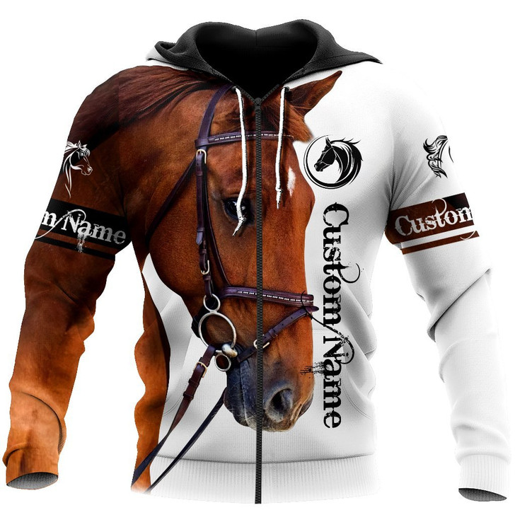FUNSTUFFPRINT Custom Name Horse    3D Hoodie and Zip Hoodie