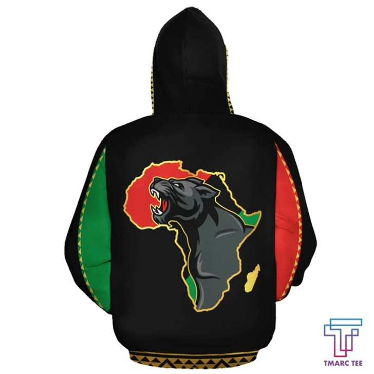 FUNSTUFFPRINT African Zip-Up Hoodie - Panther Africa 3D Hoodie and Zip Hoodie