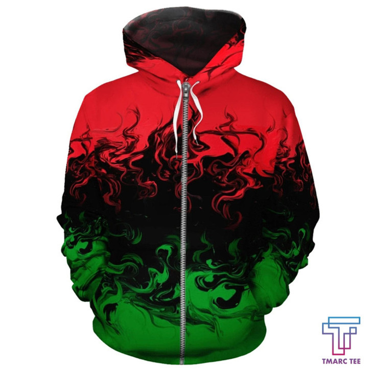 FUNSTUFFPRINT African Zip-Up Hoodie - Africa RGB Painting Color  3D Hoodie and Zip Hoodie