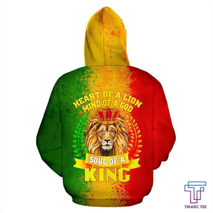 FUNSTUFFPRINT African Zip-Up Hoodie - Africa Soul Of A King 3D Hoodie and Zip Hoodie