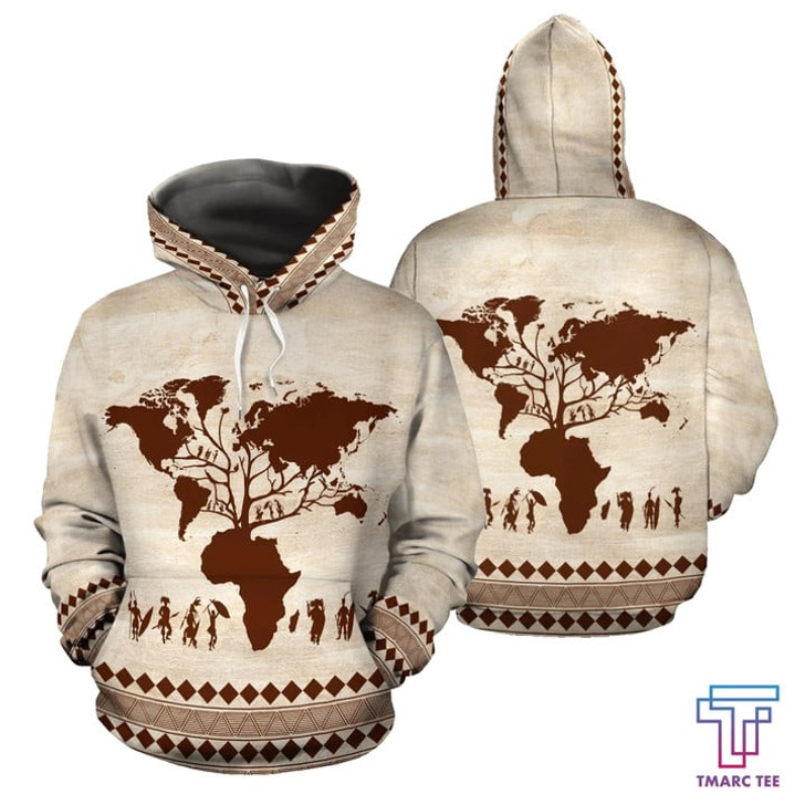 FUNSTUFFPRINT African Hoodie - Root Africa  3D Hoodie and Zip Hoodie