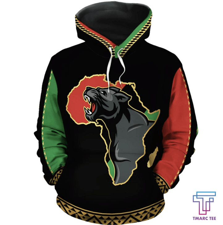 FUNSTUFFPRINT African Hoodie - Panther Africa All Over 3D Hoodie and Zip Hoodie