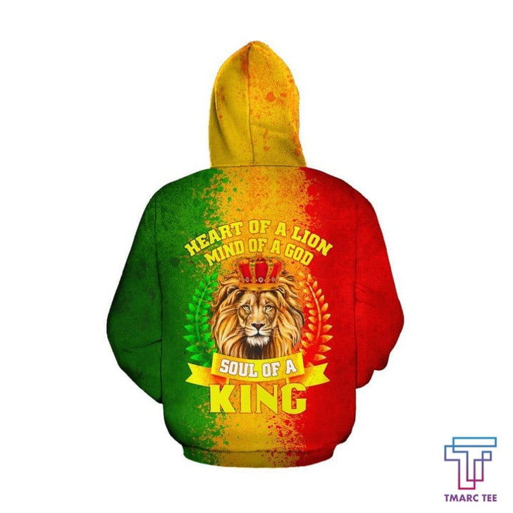 FUNSTUFFPRINT African Hoodie - Africa Soul Of A King  3D Hoodie and Zip Hoodie