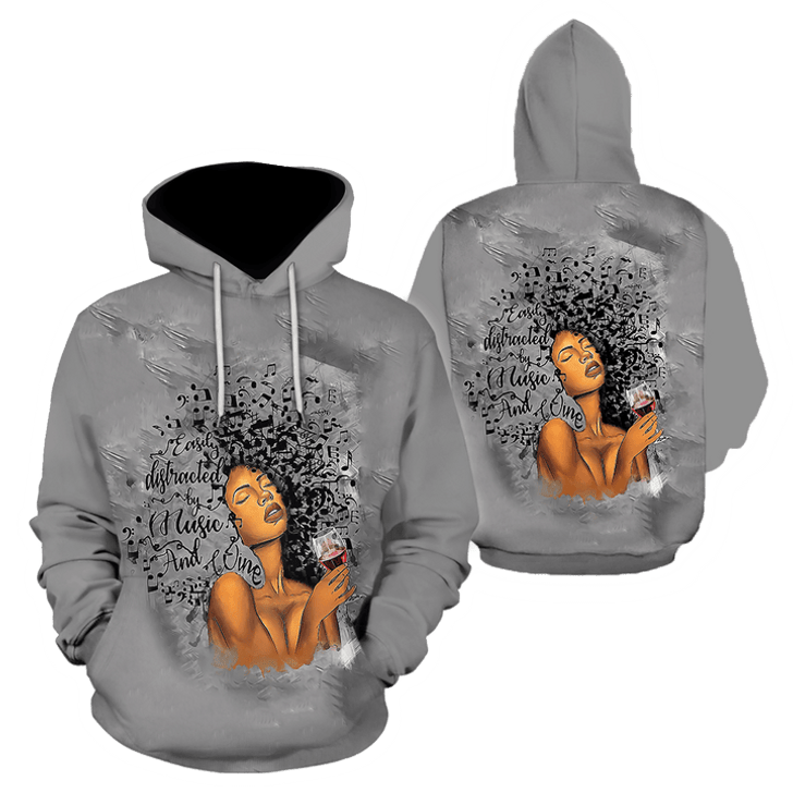 FUNSTUFFPRINT  African Girl Lose My Mind And Find My Soul Unisex Deluxe  3D Hoodie and Zip Hoodie