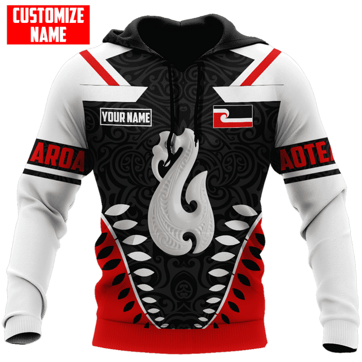 FUNSTUFFPRINT Personalized New Zealand Aetearoa Maori Manaia Paua All Over Printed  3D Hoodie and Zip Hoodie