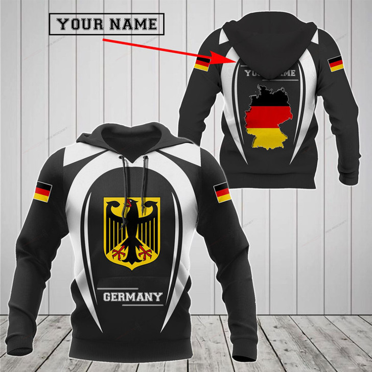 FUNSTUFFPRINT Customize Germany Map & Coat Of  3D Hoodie and Zip Hoodie