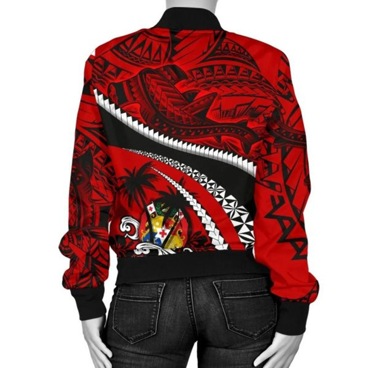 FUNSTUFFPRINT Bomber Jacket Tonga Polynesian Shark Tattoo 3D Bomber Jacket