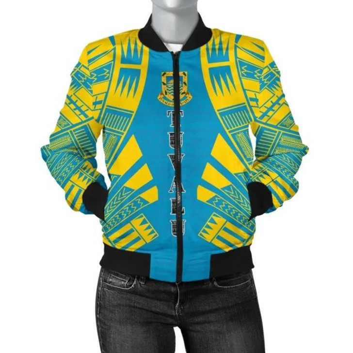 FUNSTUFFPRINT Bomber Jacket Tuvalu Polynesian Tattoo Flag  3D Bomber Jacket