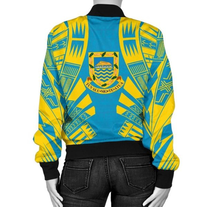 FUNSTUFFPRINT Bomber Jacket Tuvalu Polynesian Tattoo Flag  3D Bomber Jacket