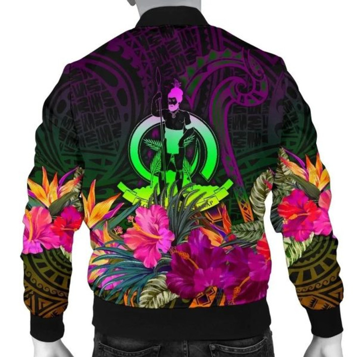 FUNSTUFFPRINT Bomber Jacket Vanuatu – Summer Hibiscus 3D Bomber Jacket