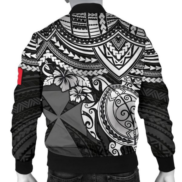 FUNSTUFFPRINT Bomber Jacket Wallis and Futuna Polynesian – White Turtle 3D Bomber Jacket