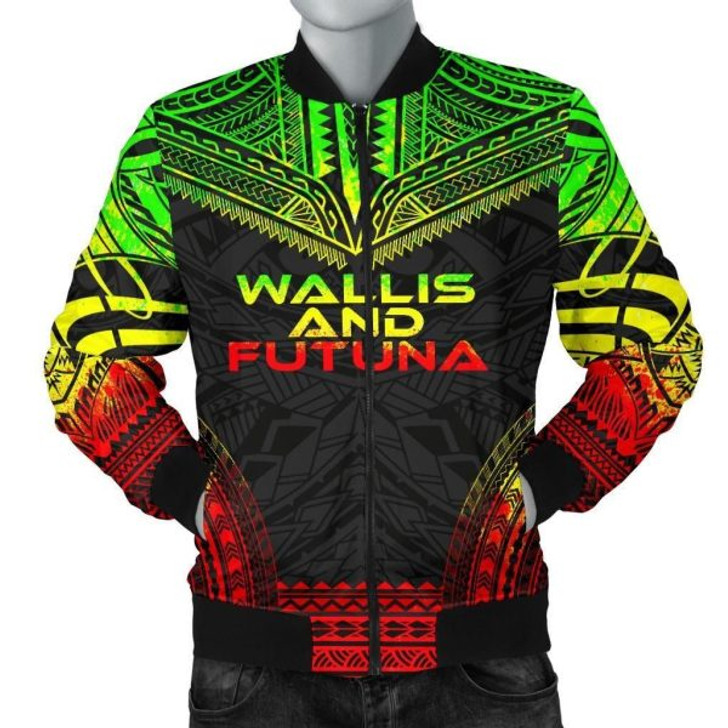 FUNSTUFFPRINT Bomber Jacket Wallis And Futuna Polynesian Chief – Reggae Version 3D Bomber Jacket