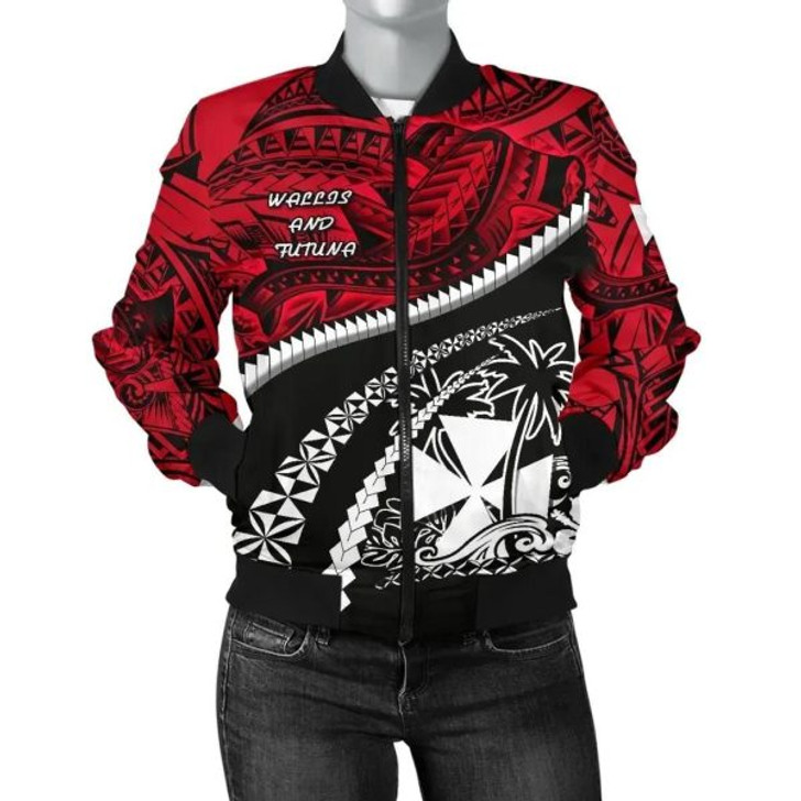 FUNSTUFFPRINT Bomber Jacket Wallis and Futuna Tapa Polynesian Shark Tattoo 3D Bomber Jacket