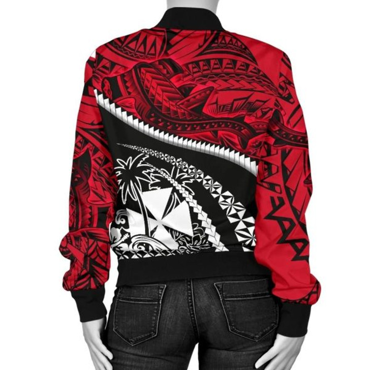 FUNSTUFFPRINT Bomber Jacket Wallis and Futuna Tapa Polynesian Shark Tattoo 3D Bomber Jacket