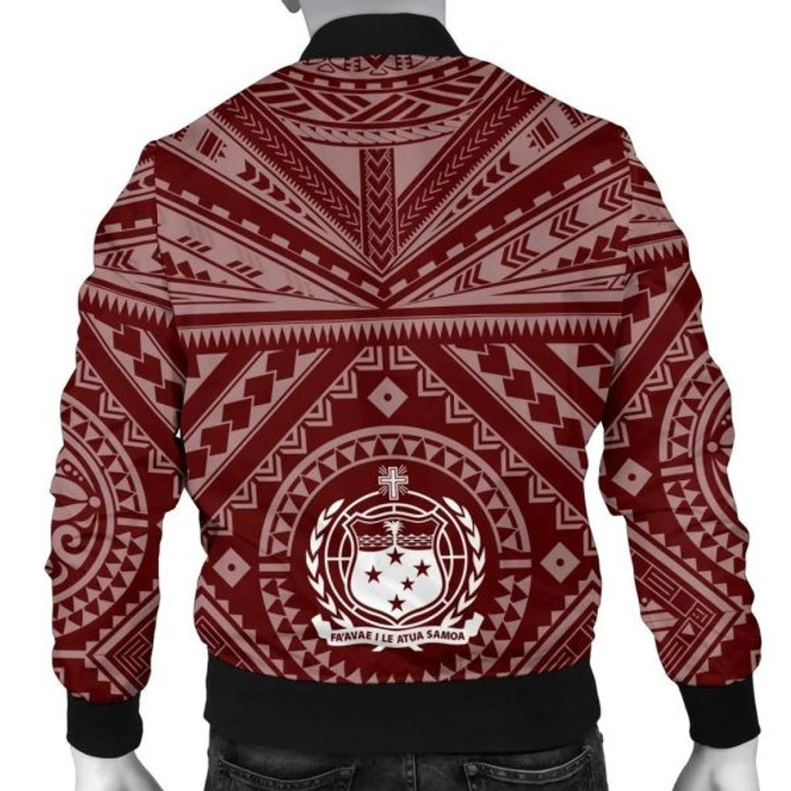 FUNSTUFFPRINT Bomber Jacketamoa Personalised – Samoa Seal In Polynesian Tattoo Style (Red) 3D Bomber Jacket
