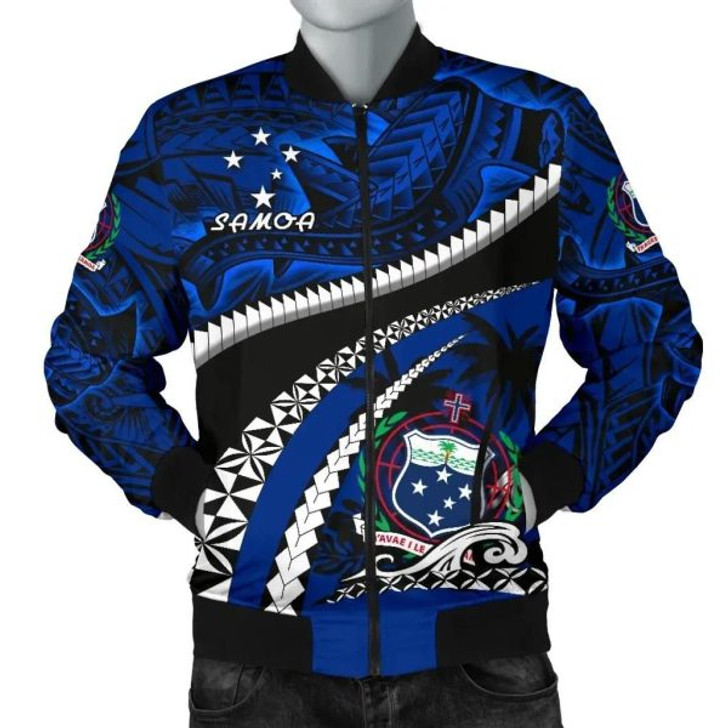 FUNSTUFFPRINT Bomber Jacketamoa Polynesian Shark Tattoo 3D Bomber Jacket