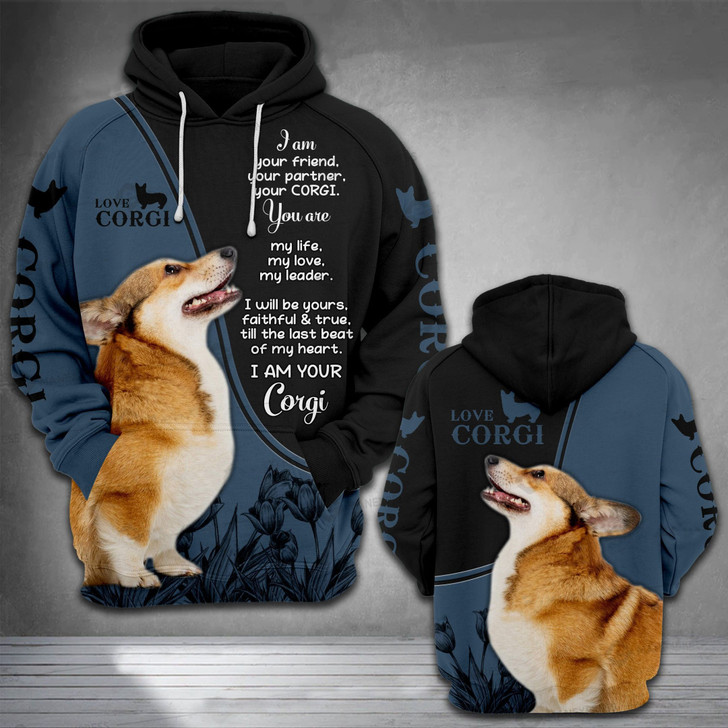 FUNSTUFFPRINT CORGI   3D Hoodie and Zip Hoodie