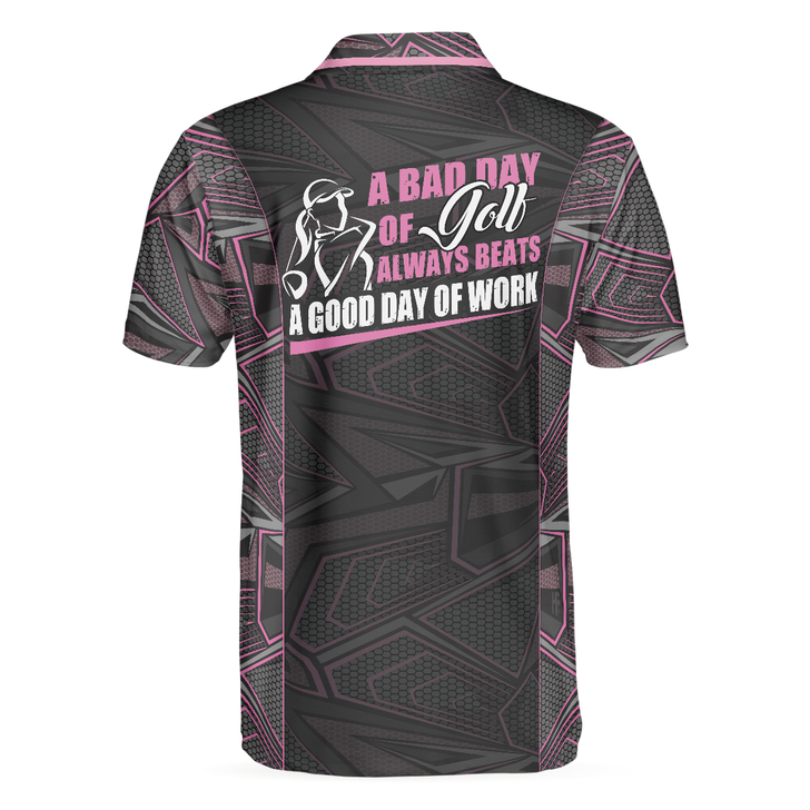 A Bad Day Of Golf Always Beats A Good Day Of Work Short Sleeve Polo Shirt, Unisex Golf Polo Shirts