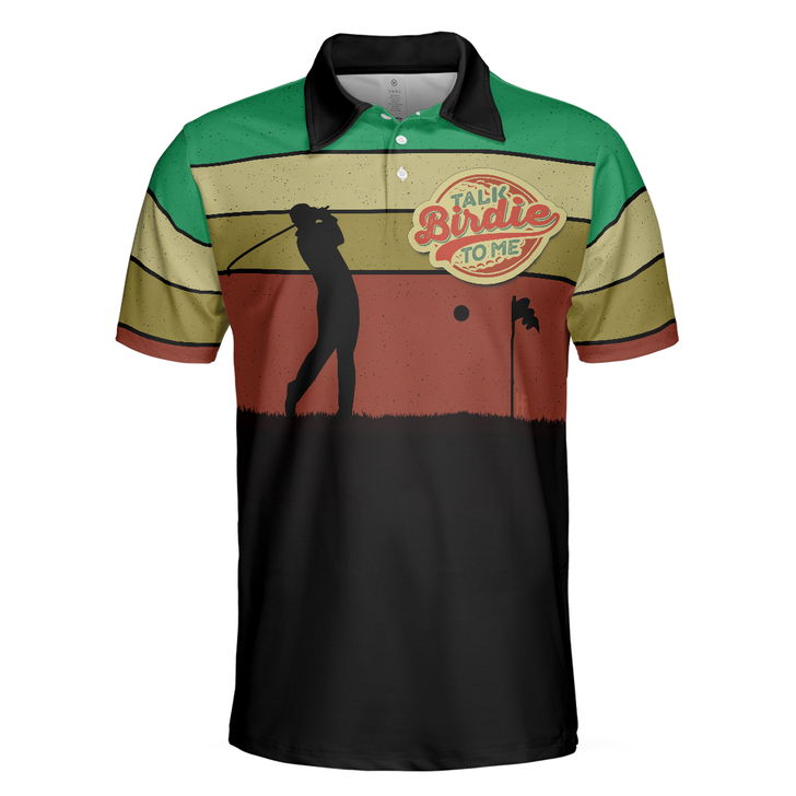 Talk Birdie To Me Polo Shirt For Golf, Vintage Color Palette Polo Shirt, Best Golf Shirt For Men