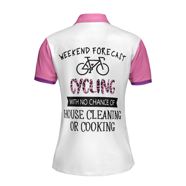 Cycling With No Chance Of House Cleaning Or Cooking - Cycling Short Sleeve Women Polo Shirt