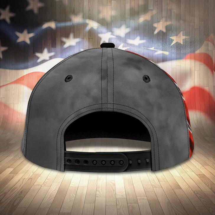 FUNSTUFFPRINT Personalized Usa Flag Cap Hat - 3D Full Printed Independence'S Day Baseball Cap Hat - Eagle Us Cap Hat