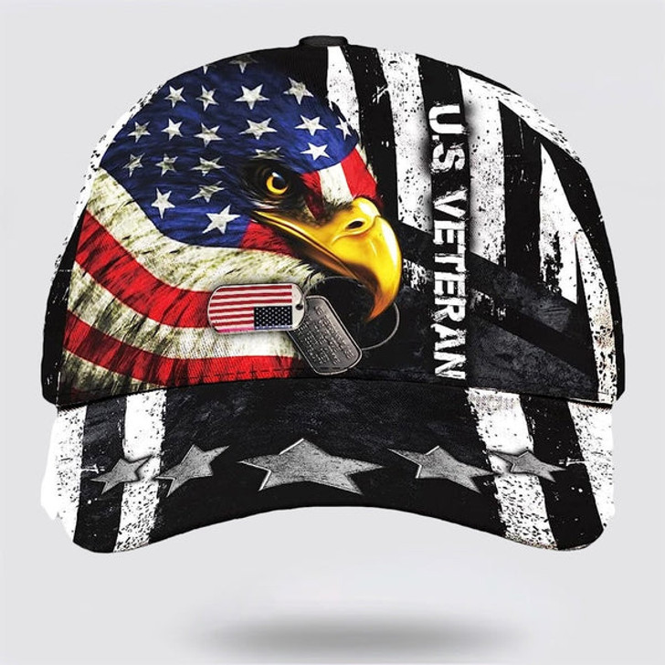 FUNSTUFFPRINT Eagle Us Veteran Baseball Cap - Christian Hats for Men and Women