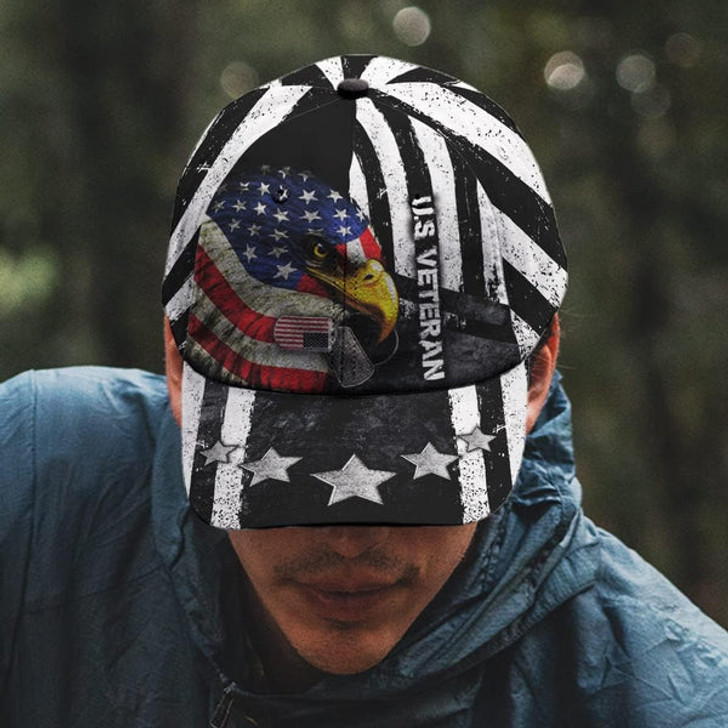 FUNSTUFFPRINT Eagle Us Veteran Baseball Cap - Christian Hats for Men and Women
