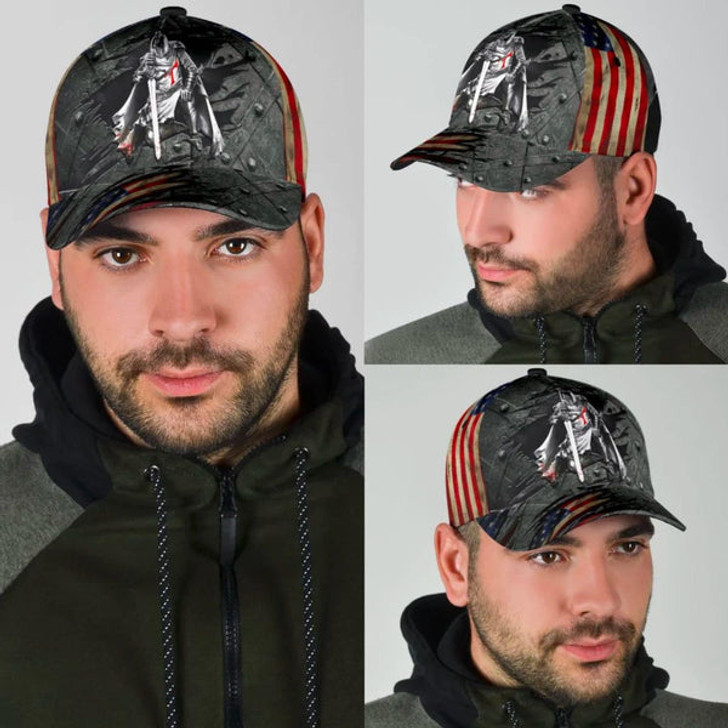 FUNSTUFFPRINT Knight Jesus All Over Print Baseball Cap - Christian Hats For Men Women