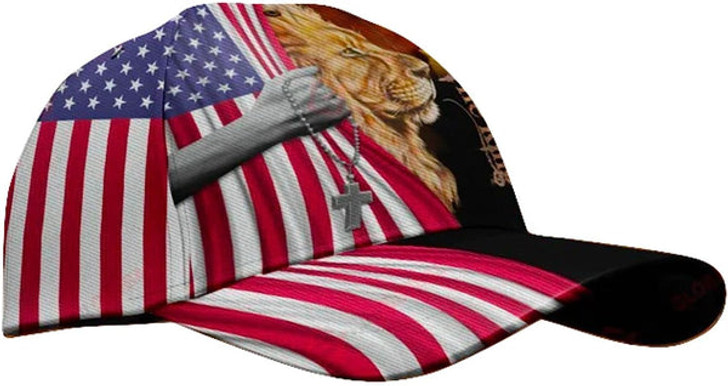 FUNSTUFFPRINT TThe King Jesus Lion Classic Hat All Over Print - Christian Hats for Men and Women