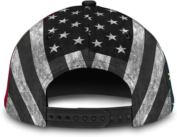 FUNSTUFFPRINT One Nation Under God Cross Eagle Classic Hat All Over Print - Christian Hats for Men and Women