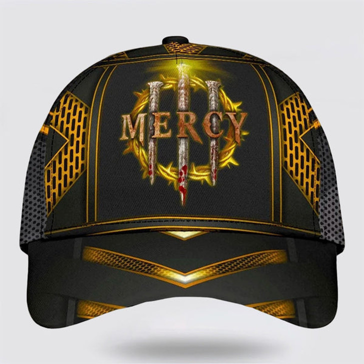 FUNSTUFFPRINT Mercy Nails Crown Of Thorns Classic Hat All Over Print - Christian Hats for Men and Women