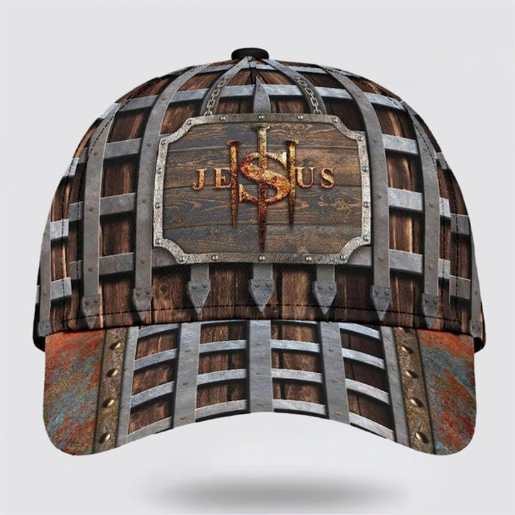 FUNSTUFFPRINT Jesus With 3 Nails Classic Hat All Over Print - Christian Hats for Men and Women