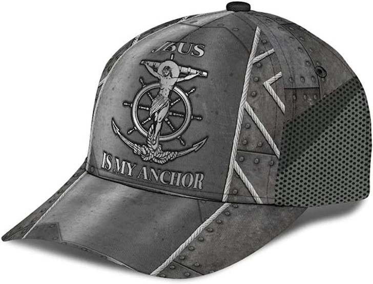 FUNSTUFFPRINT Jesus Hunting Fishing Cross Baseball Cap - Christian Hats for Men and Women